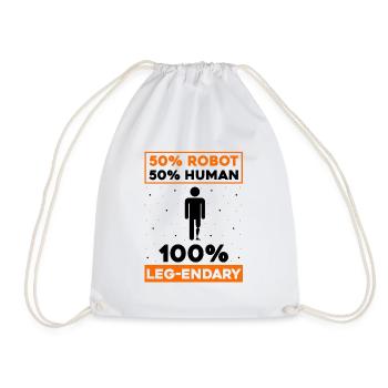 Conception de jambe bionique pour prothèses de jambe - Sac de sport léger - blanc - Devant