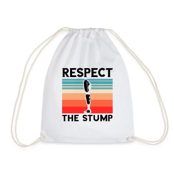 Artificial limb design for leg prosthesis - Drawstring Bag - white - Front