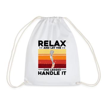 Conception de jambe artificielle pour prothèses de jambe - Sac de sport léger - blanc - Devant