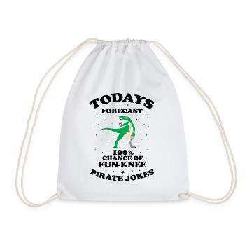 Artificial leg design for leg prostheses - Drawstring Bag - white - Front
