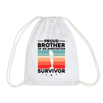 Artificial limb design for leg prosthesis - Drawstring Bag - white - Front