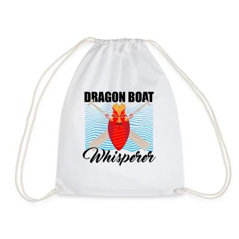 Dragon Boat Trainer for Chinese Boat Racing - Drawstring Bag - white - Front
