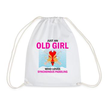 Chinese Boat Race for Dragon Boat Trainers - Drawstring Bag - white - Front