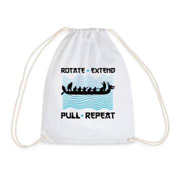 Chinese Boat Race for Dragon Boat Trainers - Drawstring Bag - white - Front