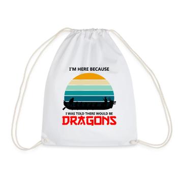 Dragon Boat Racing Design for Dragon Boating - Drawstring Bag - white - Front