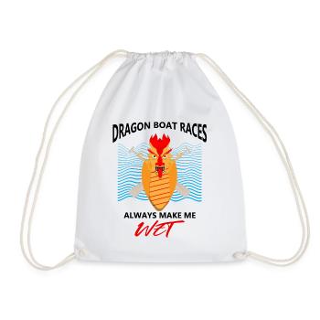 Chinese Boat Race for Dragon Boat Trainers - Drawstring Bag - white - Front