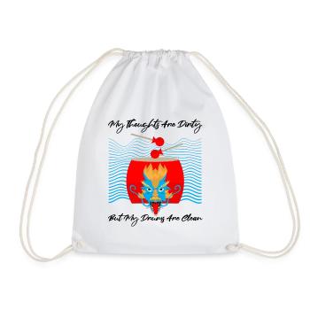 Chinese Boat Race for Dragon Boat Trainers - Drawstring Bag - white - Front