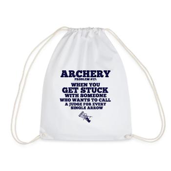 Bogenschießen Archery - Turnbeutel - Weiß - Vorne