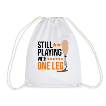 Artificial limb design for leg prosthesis - Drawstring Bag - white - Front
