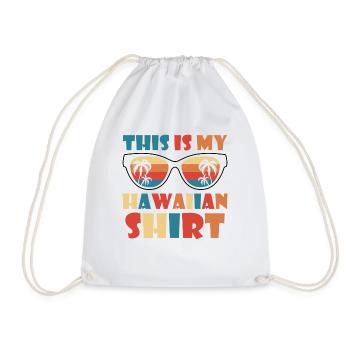 This Is My Hawaiian Luau Tropical Hawaii - Drawstring Bag - white - Front