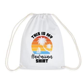 This Is My Hawaiian Luau Tropical Hawaii - Drawstring Bag - white - Front