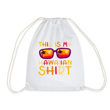 This Is My Hawaiian Luau Tropical Hawaii - Drawstring Bag - white - Front