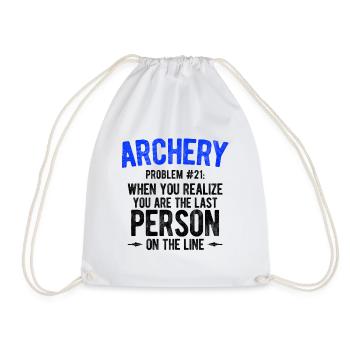 Bogenschießen Archery - Turnbeutel - Weiß - Vorne