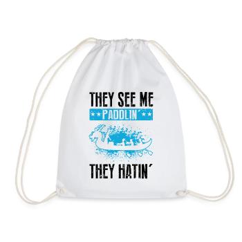 Dragon Boat and Dragon Boat Crew - Drawstring Bag - white - Front