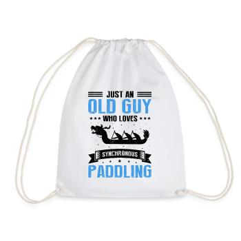 Dragon Boat Racing Theme for Dragon Boating - Drawstring Bag - white - Front