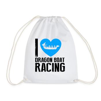 Dragon Boat Crew and Dragon Boat Riding - Drawstring Bag - white - Front