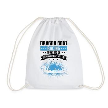 Chinese Boat Race for Dragon Boat Trainers - Drawstring Bag - white - Front