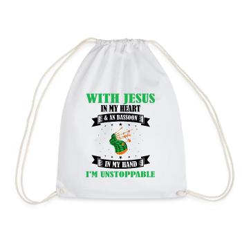 Bagpipes for pipers and Scots - Drawstring Bag - white - Front