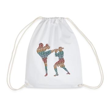 Kickboxing - Turnbeutel - Weiß - Vorne
