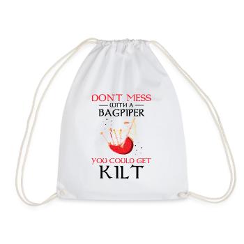 Conception de cornemuse pour Scotland Pride et cornemuse - Sac de sport léger - blanc - Devant