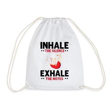 Bagpipes for pipers and Scots - Drawstring Bag - white - Front