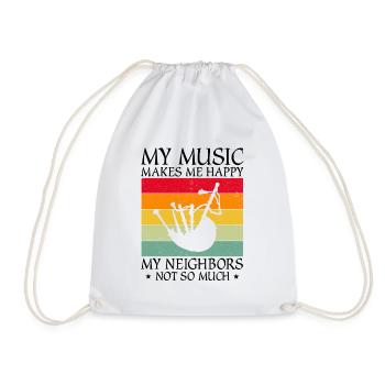 Citation de cornemuse pour les musiciens écossais et de cornemuse - Sac de sport léger - blanc - Devant