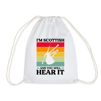 Conception de cornemuse pour Scotland Pride et cornemuse - Sac de sport léger - blanc - Devant