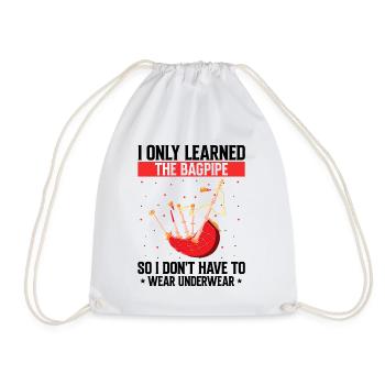 Citation de cornemuse pour les musiciens écossais et de cornemuse - Sac de sport léger - blanc - Devant