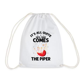 Citation de professeur de cornemuse et joueurs de cornemuse - Sac de sport léger - blanc - Devant