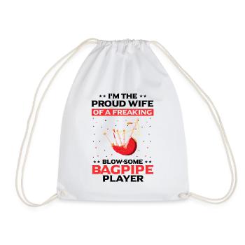Citation de cornemuse pour les musiciens écossais et de cornemuse - Sac de sport léger - blanc - Devant
