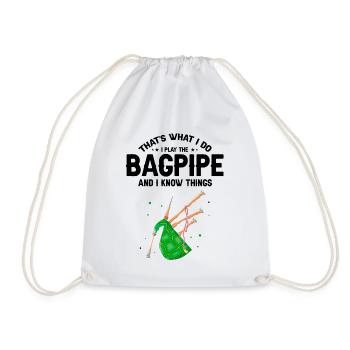 Conception de cornemuse pour Scotland Pride et cornemuse - Sac de sport léger - blanc - Devant