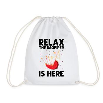 Bagpipes for pipers and Scots - Drawstring Bag - white - Front