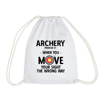 Bogenschießen Archery - Turnbeutel - Weiß - Vorne