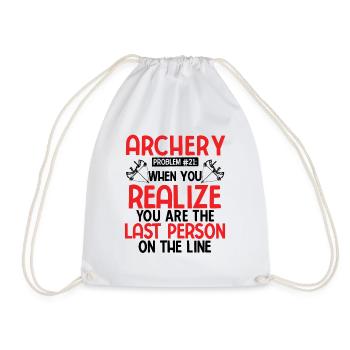 Bogenschießen Archery - Turnbeutel - Weiß - Vorne