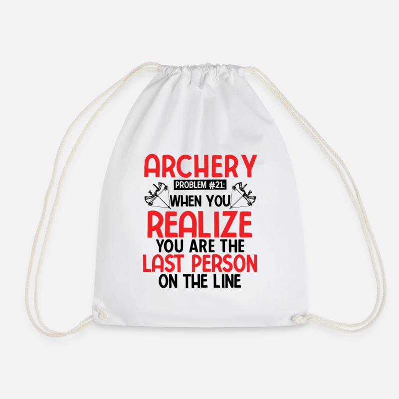 Bogenschießen Archery - Turnbeutel - Weiß