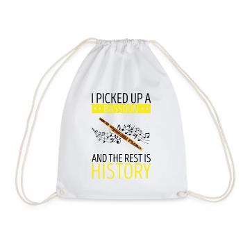 Bassoon Wind Instrument Design for Bassoonist - Drawstring Bag - white - Front