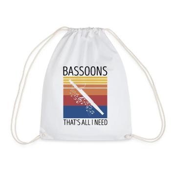 Basson Orchesta design pour bassonistes - Sac de sport léger - blanc - Devant