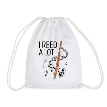 Bassoon Wind Instrument Design for Bassoonist - Drawstring Bag - white - Front