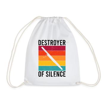 Bassoonist design for woodwind orchestra - Drawstring Bag - white - Front