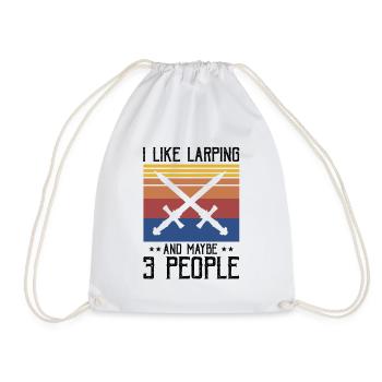 Larping Quote for Roleplaying and Larper - Drawstring Bag - white - Front