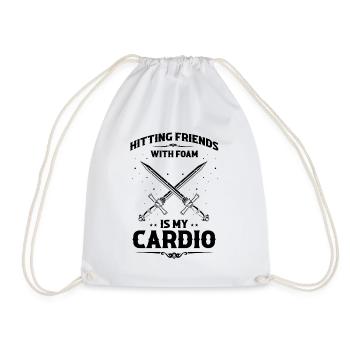 Citation Larper pour les jeux de rôle GN et fantastiques - Sac de sport léger - blanc - Devant