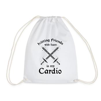 Larping for fantasy role-playing games and sword fights - Drawstring Bag - white - Front