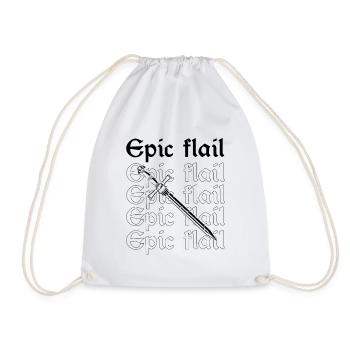 Live-action role-playing game for NPC and RPG role-playing game - Drawstring Bag - white - Front