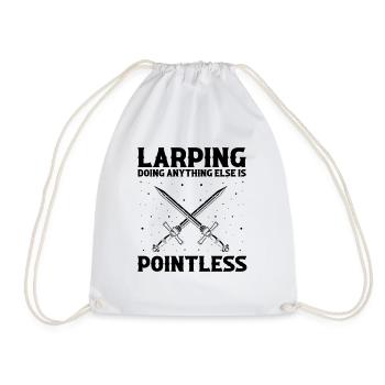 Fantasy role-playing game quote for sword fighting - Drawstring Bag - white - Front
