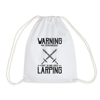 Citation Larper pour les jeux de rôle GN et fantastiques - Sac de sport léger - blanc - Devant