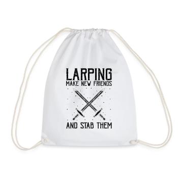 Larping Quote for Roleplaying and Larper - Drawstring Bag - white - Front