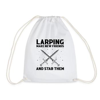 Live-action role-playing game for NPC and RPG role-playing game - Drawstring Bag - white - Front