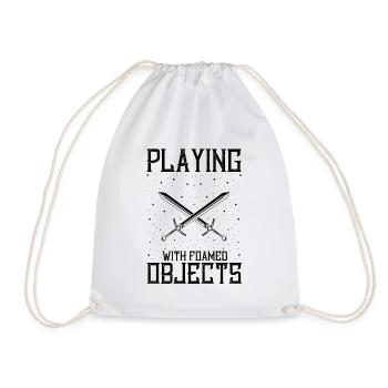 Live-action role-playing game for NPC and RPG role-playing game - Drawstring Bag - white - Front
