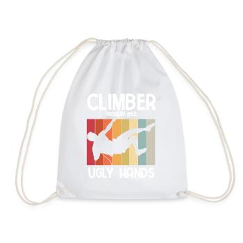 Klettern Bouldern - Turnbeutel - Weiß - Vorne