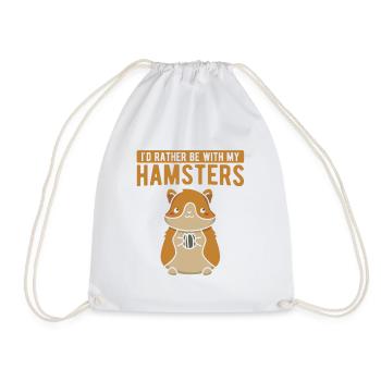 Nagetier Hamster - Turnbeutel - Weiß - Vorne